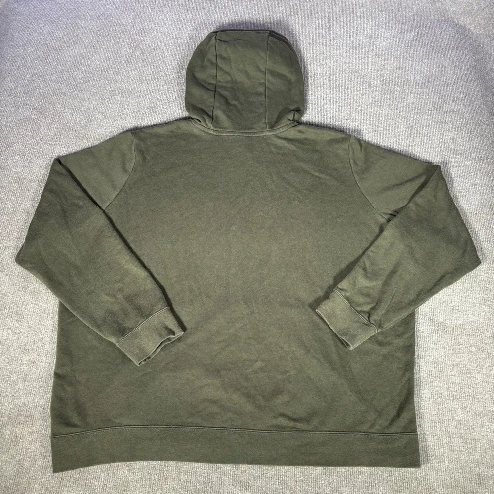 Nike Sportswear Club Fleece Hoodie Sweatshirt Womens 2XL Olive Green‎ Emroidered